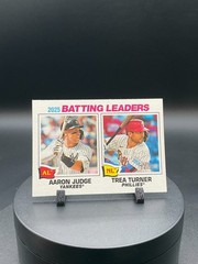 2026 Topps Heritage #1 Aaron Judge/Trea Turner New York Yankees/Philadelphia Phi