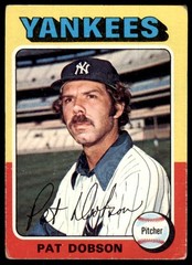 1975 TOPPS PAT DOBSON 100 NEW YORK YANKEES #44
