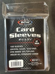 BCW Soft Card Penny Sleeves 1 Pack of 100 Sleeves for Standard Sized Cards