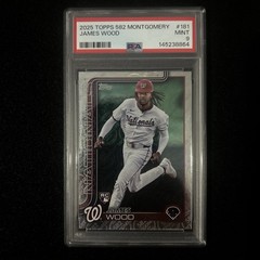 2025 Topps 582 Montgomery Club Foil – James Wood – Nationals – RC – PSA 9