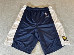 Indiana Pacers Shorts Mens Medium Reebok Basketball Baggy NBA BLue Vintage Y2K