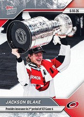 2025-26 NHL TOPPS NOW® Sticker #200 🏒 Jackson Blake 🌀 Provides Insurance Goal