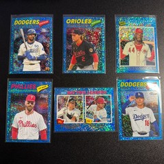 2026 Topps Heritage Chrome Blue Sparkle – You Pick – Stars & Rookies