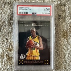 2007 Topps Kevin Durant Rookie RC PSA 6 #112 SuperSonics Nets Black Border