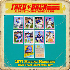 THROBACK custom Baseball 9-Card Set 1978 Seattle Mariners 1977 Team Puchy