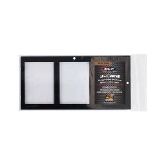 5 BCW Black Border Magnetic 35pt. Standard Sized 3-Card Holders
