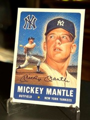 Mickey Mantle Yankees Caricatures Custom Art Baseball Card
