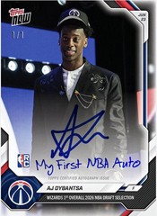 AJ Dybantsa – 2025-26 NBA Topps NOW® Presale CHANCE AT 1/1 AUTO #1 Pick
