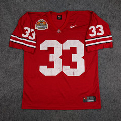 VTG Ohio State Buckeyes Jersey Mens Large Nike #33 BCS 2007 James Laurinaitis