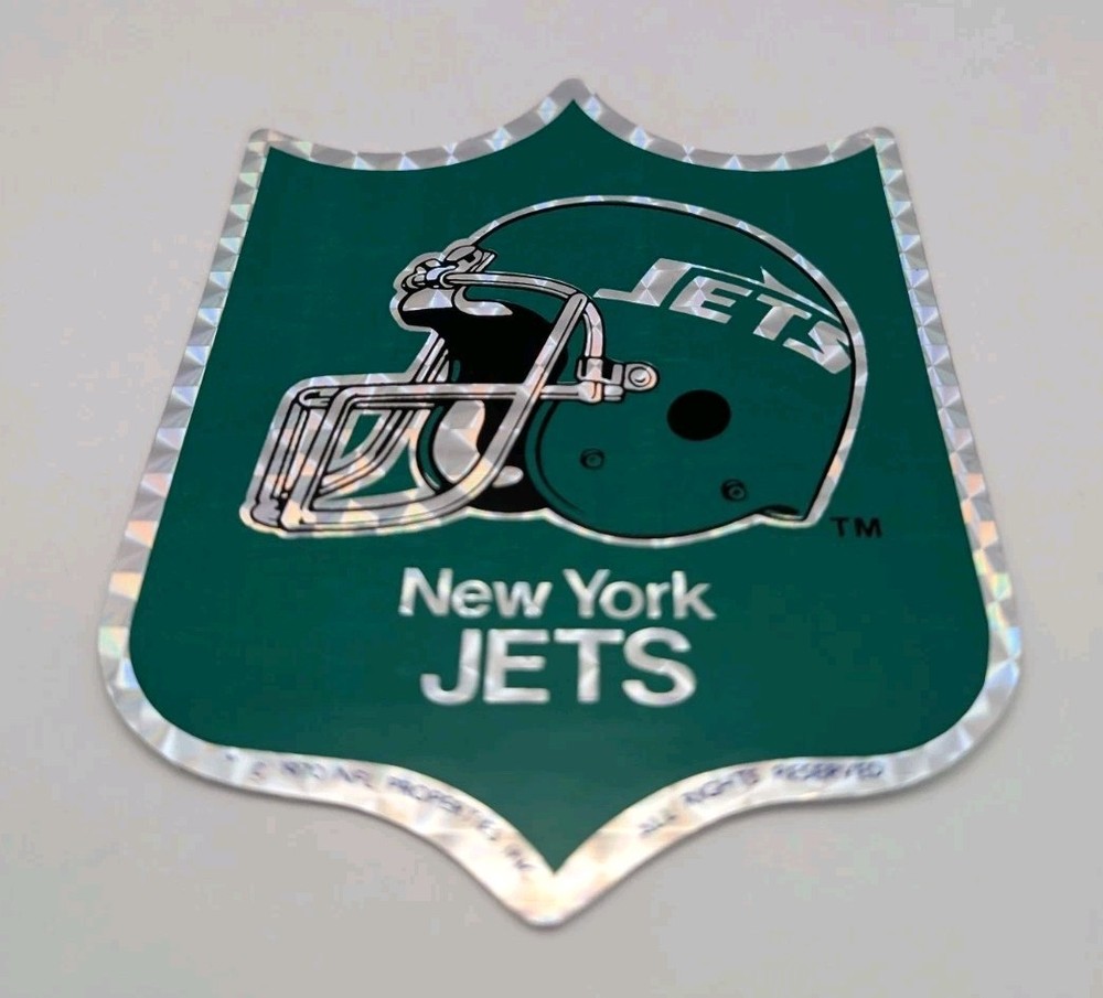 Vintage NFL NY Jets New York 1980’s/90’s Decal Sticker 3.5×4.5 Inches F/Post