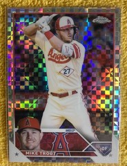 MIKE TROUT 2017 thru 2025 Topps Chrome Nine(9) Card X-FRACTOR Lot