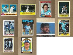HOF George Brett Royals 10 Baseball Card Lot Donruss Fleer Sportflics Topps