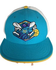 Vtg New Era 5950 NBA Charlotte Hornets Wool Embroidered Fitted Hat 7 1/8 inch