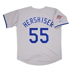 Orel Hershiser Los Angeles Dodgers 1988 World Series Grey Road Jersey Men’s