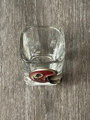 Washington Redskins Square Shot Glass 2 oz. Metal Logo NFL Football
