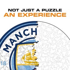 Official MAN CITY Football Club LARGE Crest Wooden Puzzle – New & Sealed 500 pcs