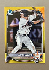 2025 Bowman Chrome Xavier Neyens 1st True Yellow Refractor /75 #BDC-2 Astros