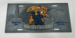 UK Kentucky Wildcats College Football Pewter Car License Plate Tag HEAVY