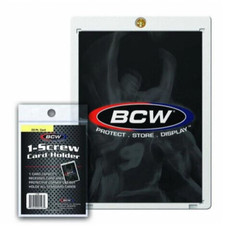 Lot of 10 BCW 20pt 1-Screw Screwdown Standard Trading Card Holders, Recessed