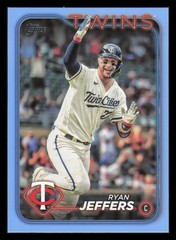 Ryan Jeffers 30/50 Father’s Day Powder Blue 2024 Topps #344 Minnesota Twins