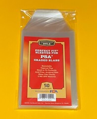 50 Cardboard Gold Perfect Fit Sleeves For PSA Graded Cards/Slabs – Resealable 🔥