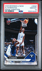 2025 BOWMAN U NOW IMAGE VARIATION #35SP Short Print SP AJ DYBANTSA PSA 10