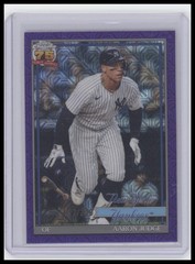 2026 Topps #91C-82 Aaron Judge 1991 Topps 35th Chrome Purple Refractor /250
