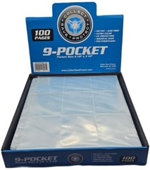 (Box of 100) CSP 9 Pocket Trading Card Album Pages – No PVC / Acid Free