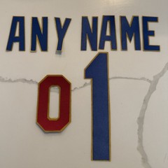 Los Angeles Dodgers GOLD Jersey Letters And Numbers Kit