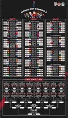 2026 World Cup schedule Poster,47″x27.5″ Soccer Tournament Wall Chart 48-Team Br
