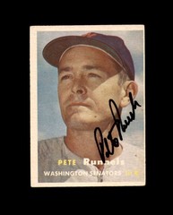 Pete Runnels Signed 1957 Topps Washington Senators Autograph