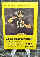 TERRY BRADSHAW ~ 1975 McDonald’s Quarterbacks Card HOF Steelers 🏈🔥🍔 (0A1)