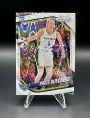 Paige Bueckers 2025 Panini Prizm WNBA #5 White Seismic Prizm (RC) Dallas Wings