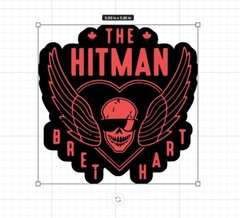 Rare Custom Made Bret “Hitman” Hart Vinyl Decal Sticker 5×5 Inches!