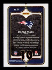 2024 Panini Select #20 Drake Maye Select Numbers