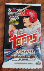2018 Topps Series 1 Baseball 10 Card Hobby Pack – See Complete Checklist within