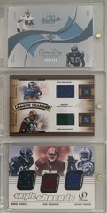 2001-05 Game Day Materials #TT-TGW, LL-11, /250 & DJC-JF /350 (MEM, SN) Lot