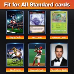 2000 Card Sleeves, Clear Hard Sleeves for Cards, 1000 pcs + 1000 pcs Clear