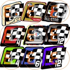 NASCAR 1:1 Custom Win Stickers 1/24 Diecast 75th All Star Clash Cup Playoffs