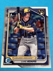 Luke Adams 1st Chrome 2024 Bowman #BCP-50 Milwaukee Brewers Qty Avail