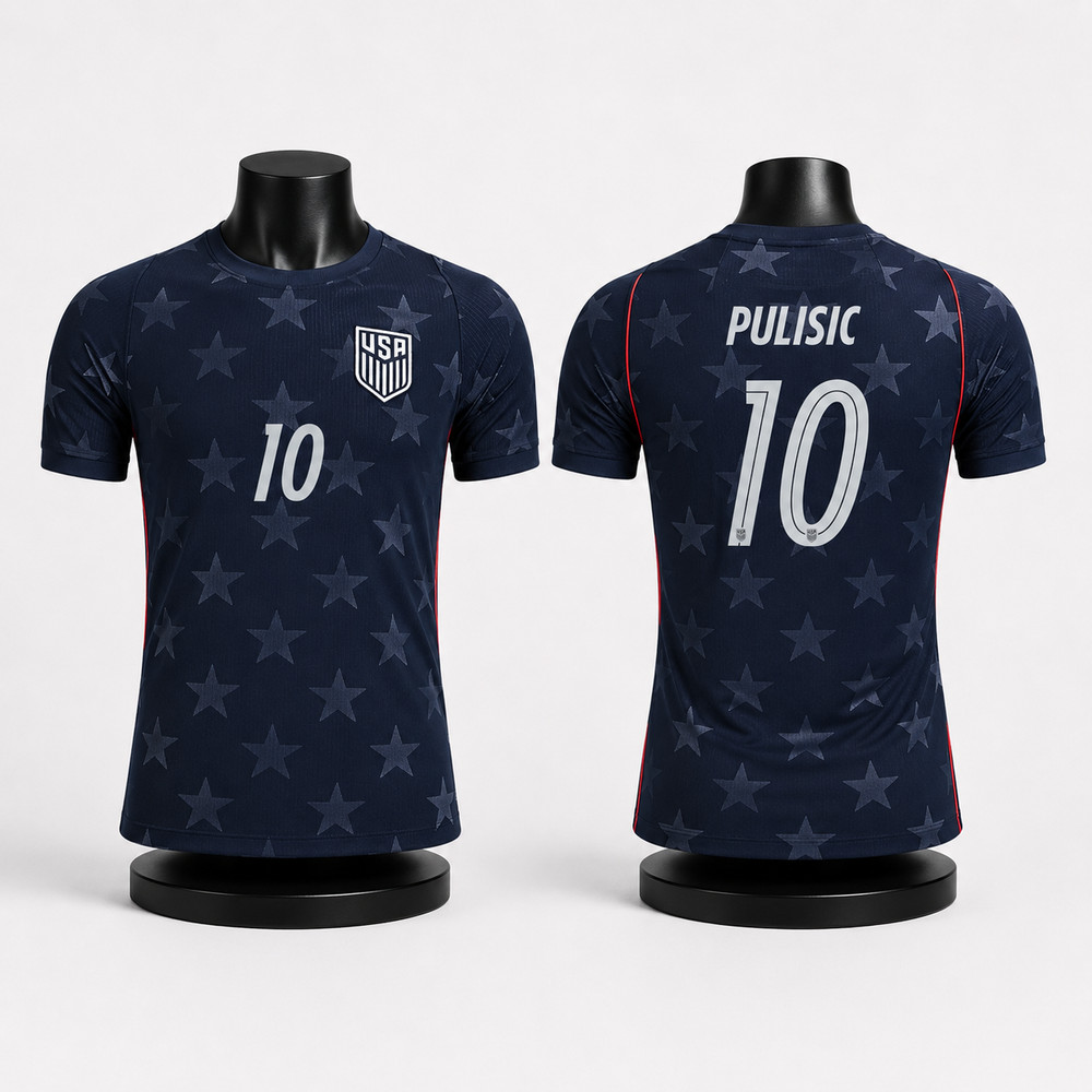 2026 Cup Red White Blue Patriotic US Soccer Customized Name Number Football Fans