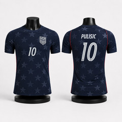2026 Cup Red White Blue Patriotic US Soccer Customized Name Number Football Fans