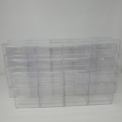 (Lot of 70) 100-Card Hinged Plastic Boxes Holders Cases For Trading Cards Used