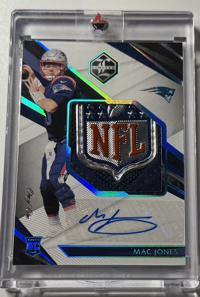 2021 Panini Limited Mac Jones 1/1 NFL Shield Rookie Auto RC