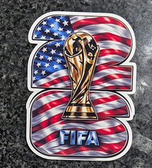 2026 FIFA World Cup USA United States Decal / Sticker Water Resistant Uv Laminat