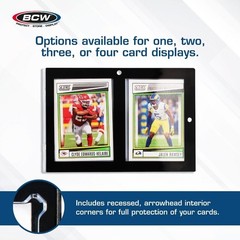New (1 ct) BCW Magnetic 2-Card Holder Black Border 35 PT -UV PROTECTED