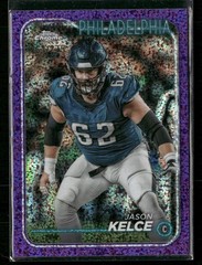 2024 Topps Chrome #160 Jason Kelce Purple Speckle Refractor SN #/275