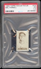 1956 TOPPS HOCUS FOCUS #18 MEL PARNELL PSA 1.5 SEE DESCRIPTION BELOW