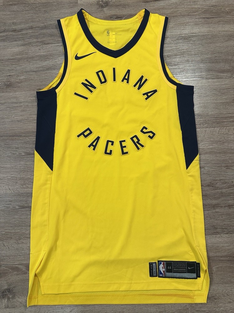 Indiana Pacers 2017-19 Statement Gold Blank Game Jersey Size M 44 Length +4