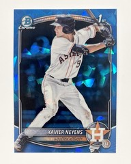 2025 Bowman Chrome Draft 1st Sapphire Xavier Neyens #BDC-2 Houston Astros